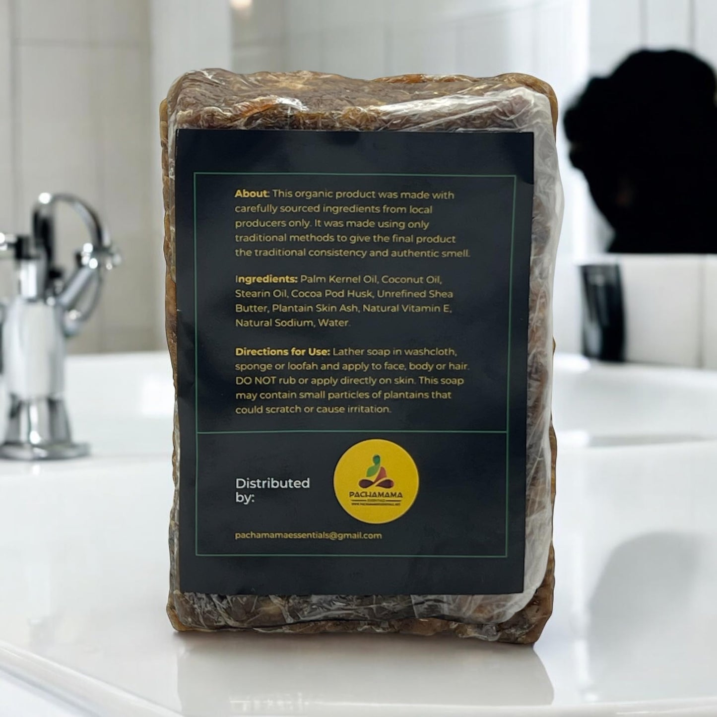 Natural African Black Soap, Pure & Natural Ingredients, Imported From Ghana - 1 lb (16 oz) Beauty & Personal Care Pachamama Essentials