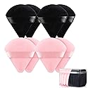 8 Pcs Triangle Powder Puff Face with Case, Cotton Soft Triangle Makeup Puff Velour Cosmetic Foundation Blender Sponge Beauty Makeup Tools for Both Dry Beauty & Personal Care MMQ