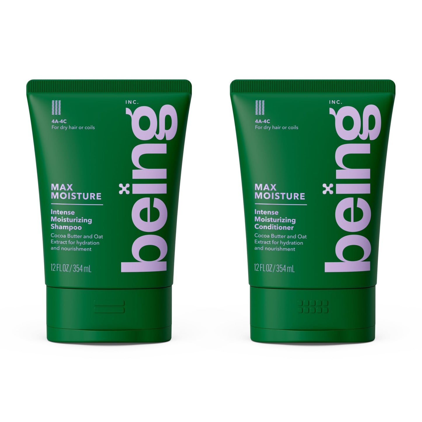 being MAX MOISTURE Intense Moisturizing Shampoo and Conditioner Set 354mL with Cocoa Butter and Oat Extract Beauty & Personal Care BEING INC
