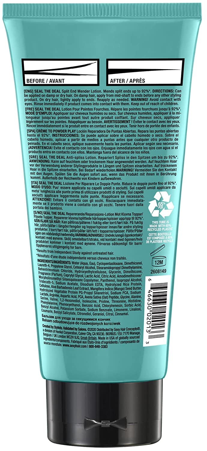 SexyHair Healthy Seal the Deal Split End Mender Lotion, 3.4 Oz, Mends Split Ends, All Hair Types Beauty & Personal Care SexyHair