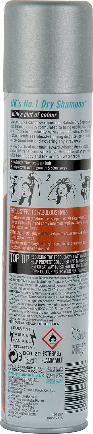 Batiste, Dry Shampoo, Beautiful Brunette, 6.73 fl. oz. Beauty & Personal Care Batiste