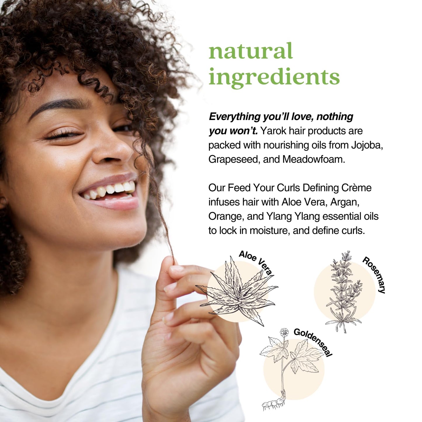 Yarok - Feed Your Curls Defining Creme - Organic Curl Cream and Curl Definer for Curly and Wavy Hair. Luxury Moisturizing Vegan Plant Based Formula Beauty & Personal Care YAROK FOOD FOR YOUR HEAD. GOOD FOR THE EARTH.