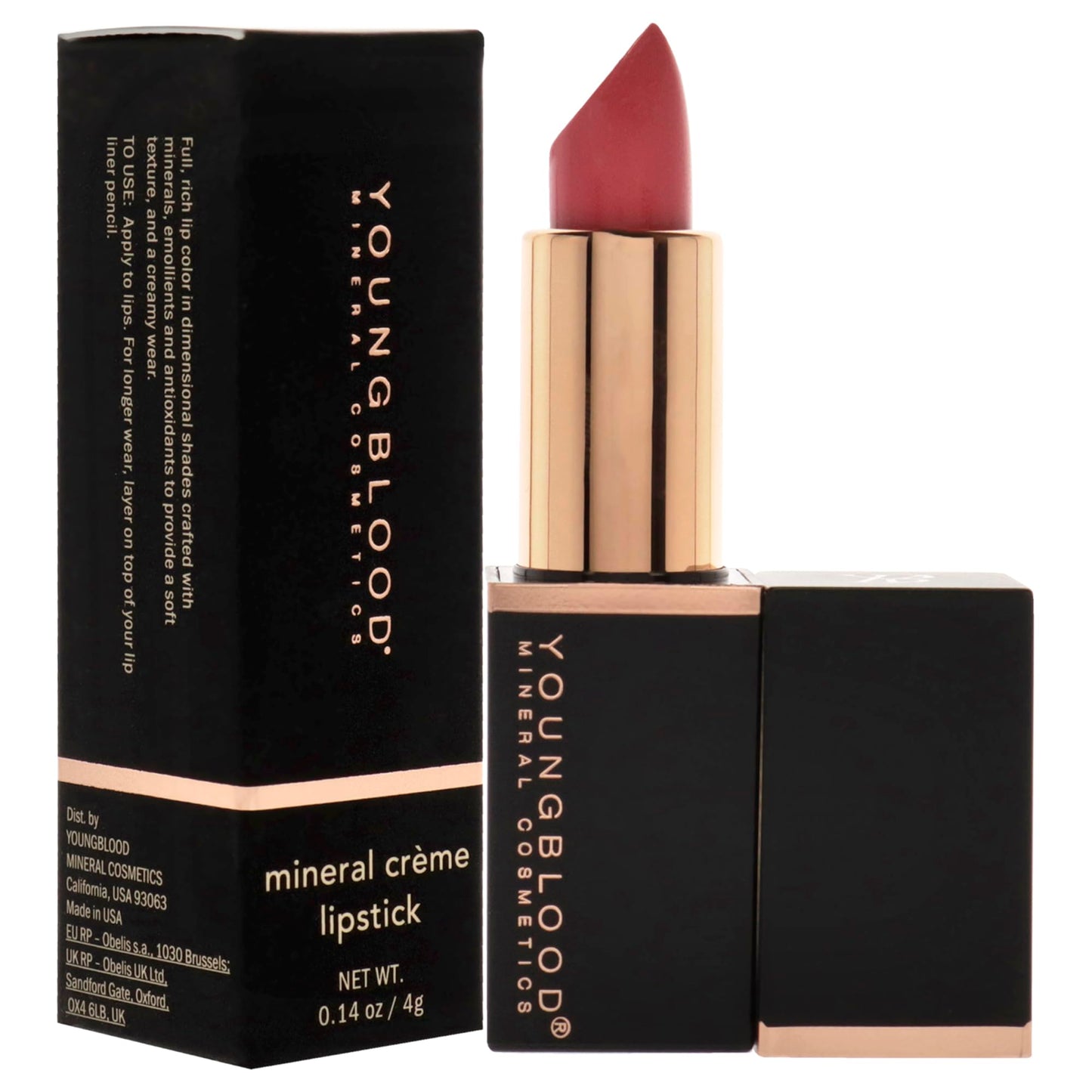 Youngblood Mineral Creme Lipstick - Dragon Fruit for Women - 0.14 oz Lipstick Beauty & Personal Care Youngblood