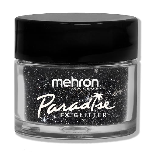 Mehron Makeup Paradise Glitter FX | Professional Cosmetic for Makeup & Art | Vibrant & Shimmering Loose Glitter .25 oz (7 g) (Black) Beauty & Personal Care Mehron