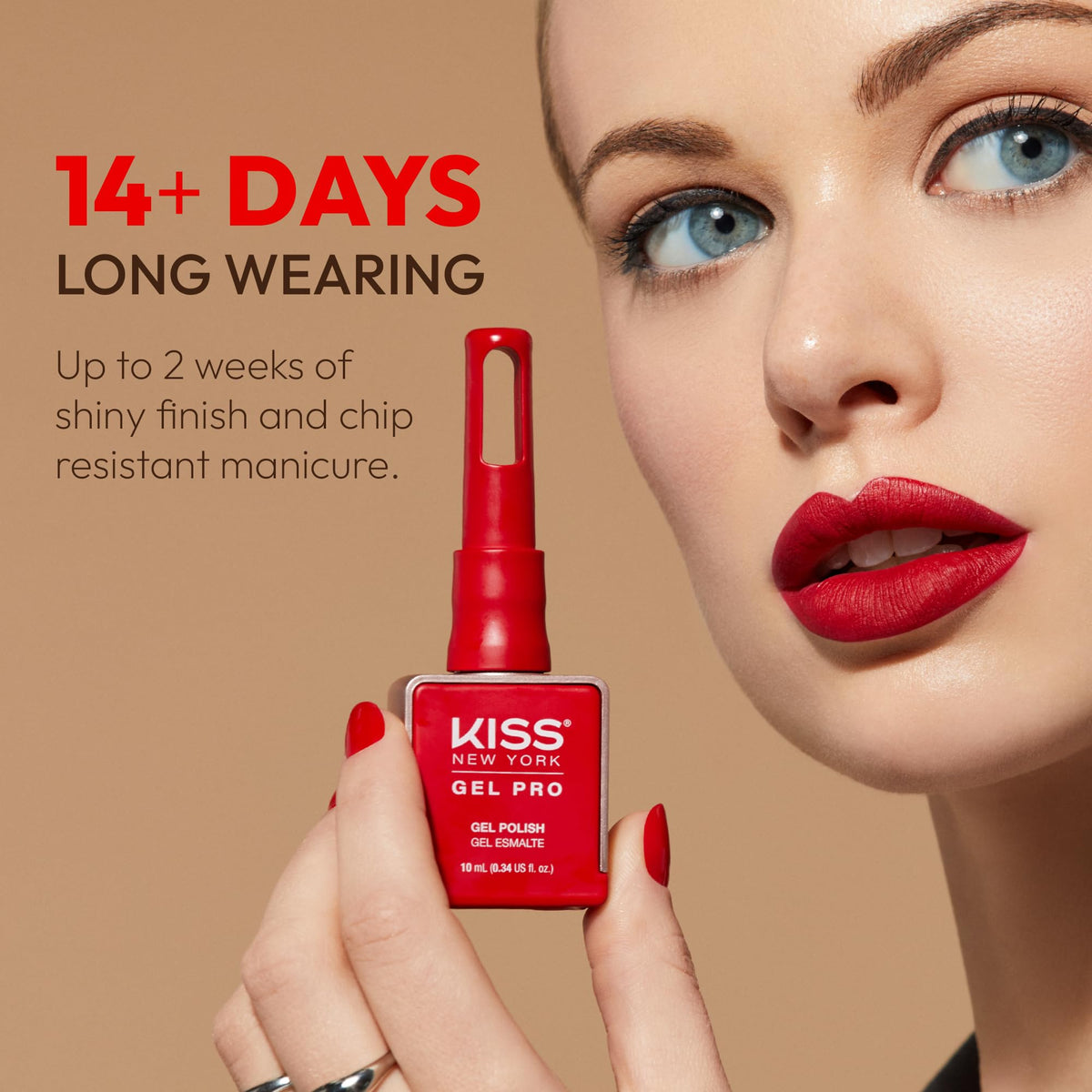 KISS NEW YORK Gel Nail Polish Soak Off UV LED Gel Polish 10mL Nail Art Salon Manicure DIY HEMA FREE, TPO FREE (Cream of the Crop)