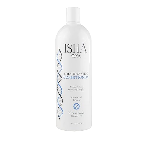 ISHA DNA Keratin Treatment System Conditioner - Sulfate and Parabens Free - Perfect for Keratin Treated Hair - Infused with Coconut Oil - For All Hair Beauty & Personal Care ISHA DNA