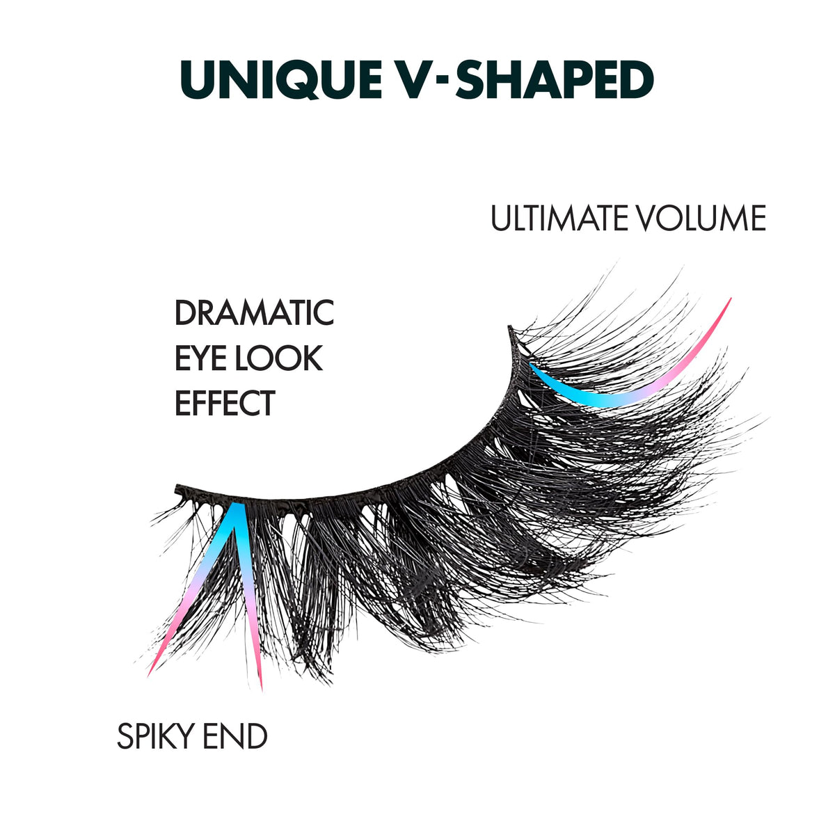 i-ENVY Fales Lashes, V-Shaped Volume Strip Lashes Dramatic Spiky Trendy Extension Soft Reusable Eye Lashes, Cat Eye Fluffy Fake Lashes (06) Beauty & Personal Care i•ENVY