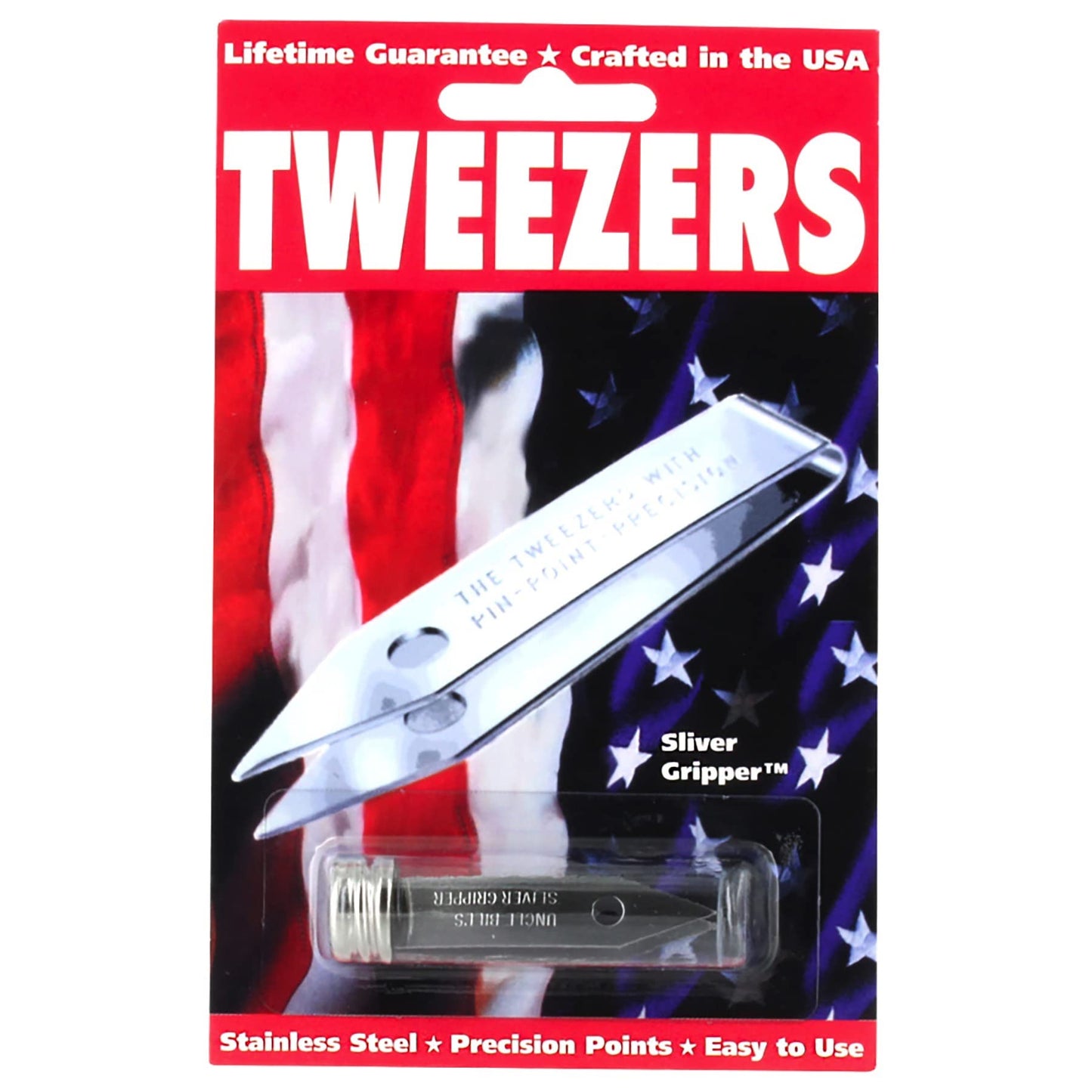 Sliver Gripper Uncle Bill's 19074 Tweezers in a Recloseable Tube Beauty & Personal Care Sliver Gripper