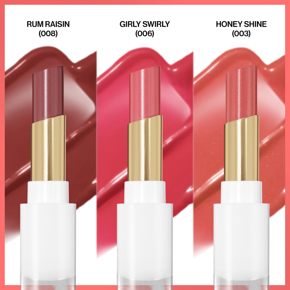 REVLON Super Lustrous Glass Shine Balm Gift Set, 3-Piece, Lipstick Multipack, Hydrating Tinted, Sheer Glossy Finish, 003 Honey Shine, 008 Rum Raisin Beauty & Personal Care REVLON