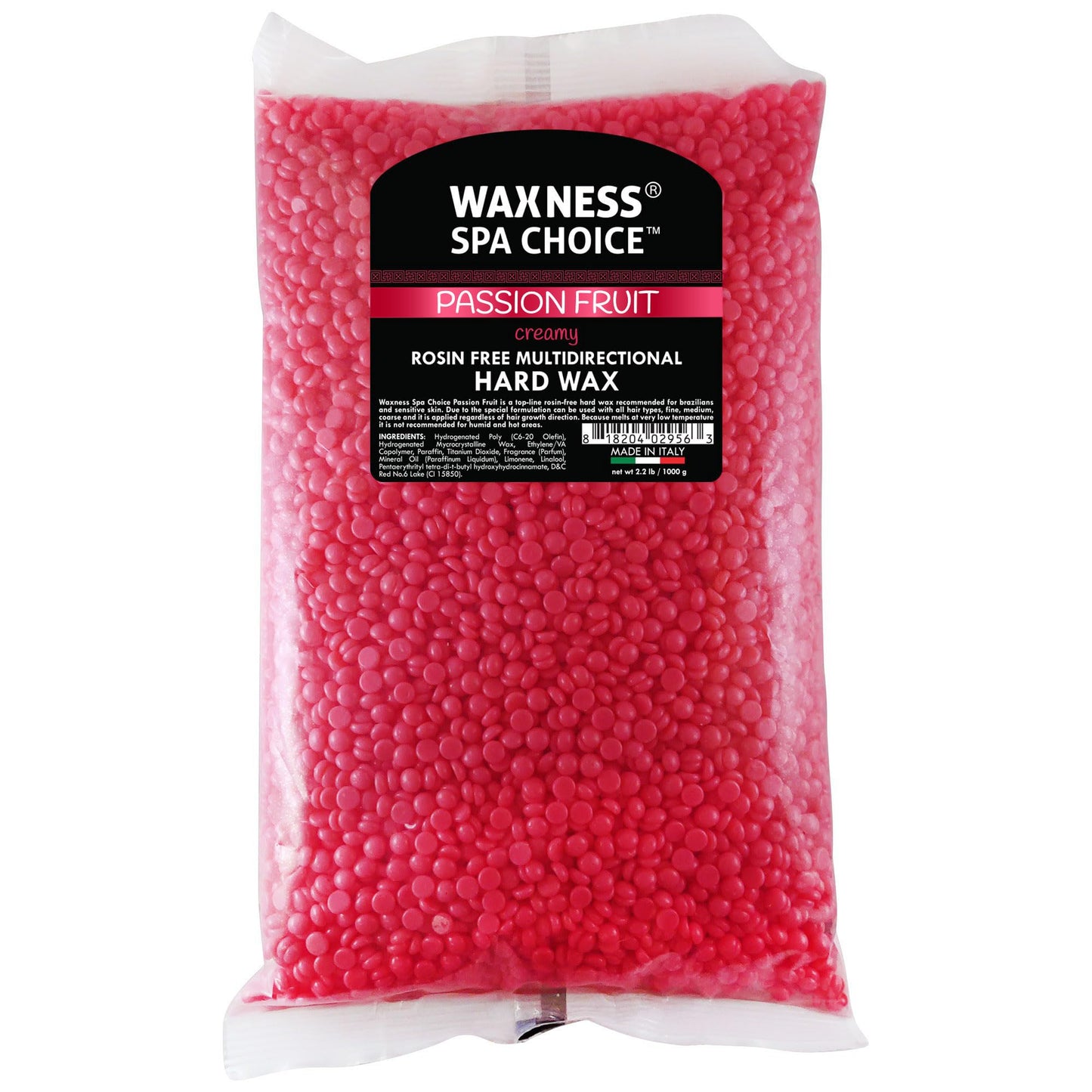 Waxness Spa Choice Rosin Free Multidirectional Hard Wax Passion Fruit Bulk 26.6 lb / 12 kg Beauty and Personal Care Waxness