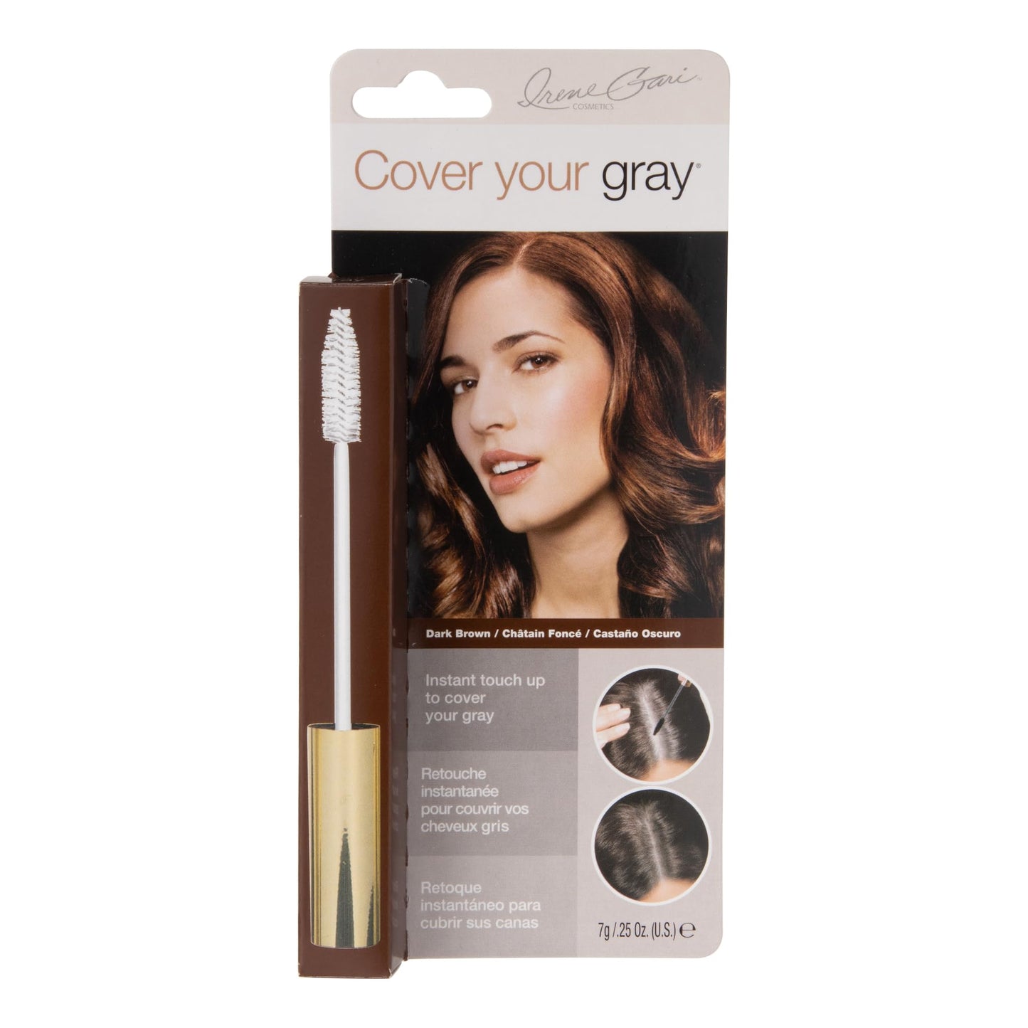 Irene Gari Instant Touch Up To Cover Your Gray Brush In Hair Mascara (Dark Brown) 0.25 Oz by Cover Your Gray Beauty & Personal Care Cover Your Gray