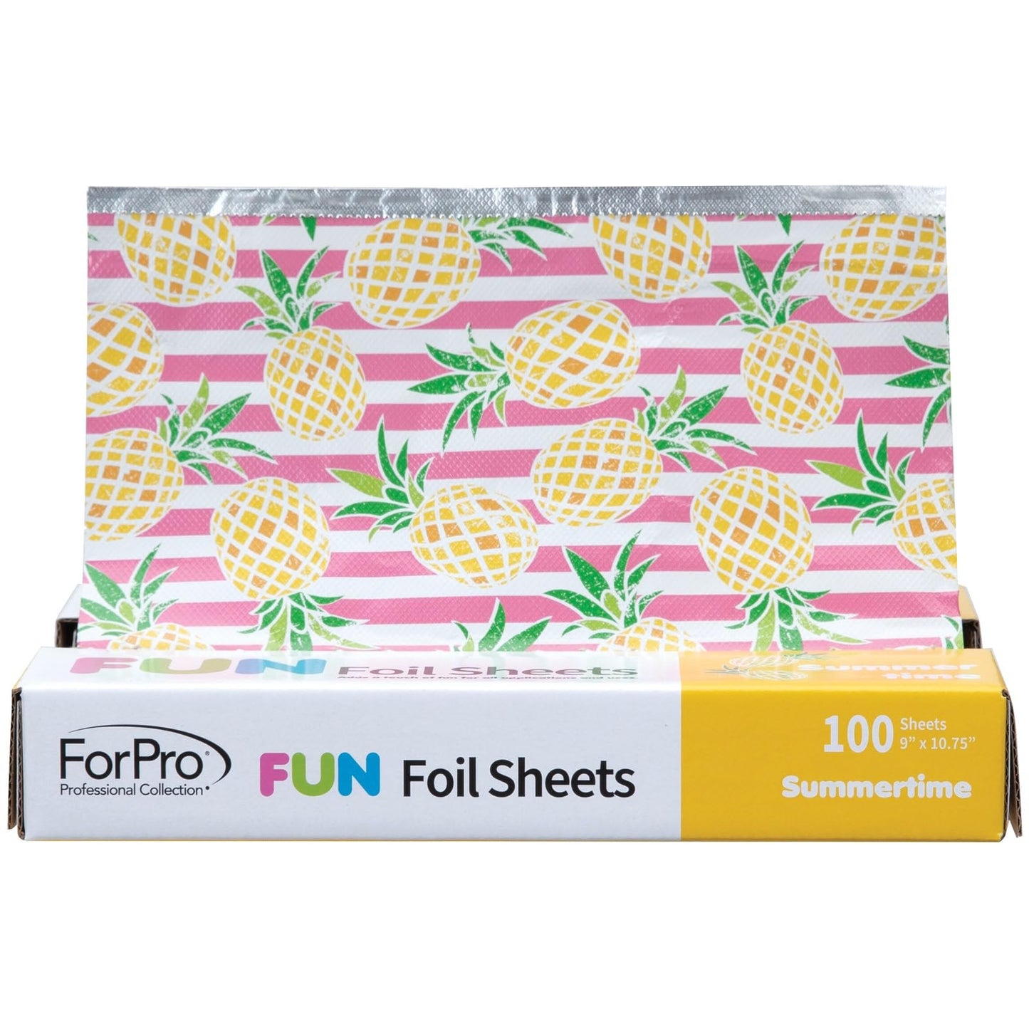 ForPro FUN Summertime 9" Foil Sheets, Aluminum Hair Foils for Color Application and Highlighting Services, Food Safe, Pop-Up Dispenser, 9” W x 10.75” Beauty & Personal Care ForPro Professional Collection