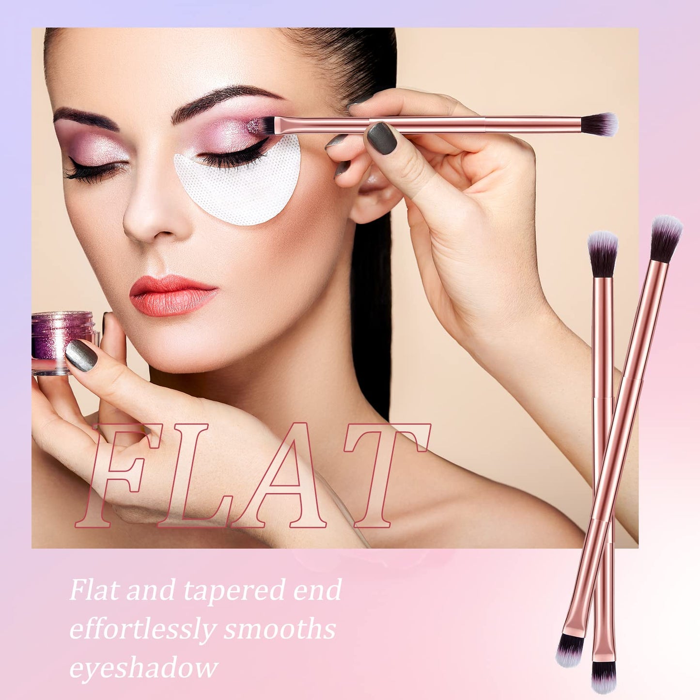 24 Pcs Eyeshadow Smudge Brush 2 in 1 Eyeshadow Double Ended Concealer Brush Under Eye Small Soft Firm Pointed Foundation Makeup Applicator Beauty & Personal Care Perthlin