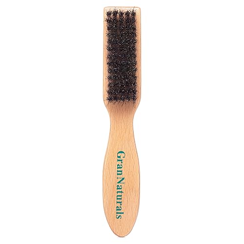 GranNaturals Barber Brush for Fades and Clipper Brush Cleaning - Boar Bristle Mini Slick Back Hairbrush Salon & Barber Accessory for Fades, Blades Beauty & Personal Care GranNaturals