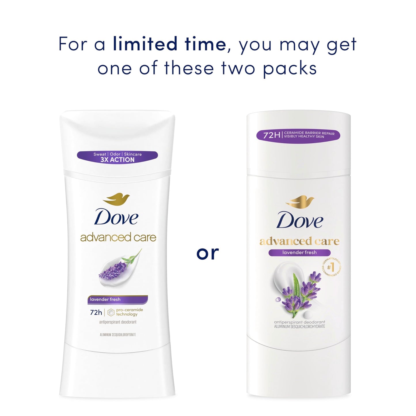 Dove Advanced Care Antiperspirant Deodorant Stick Lavender Fresh for Helping Repair Skin Barrier After Shaving, with 72-Hour Sweat & Odor Protection Beauty and Personal Care Dove