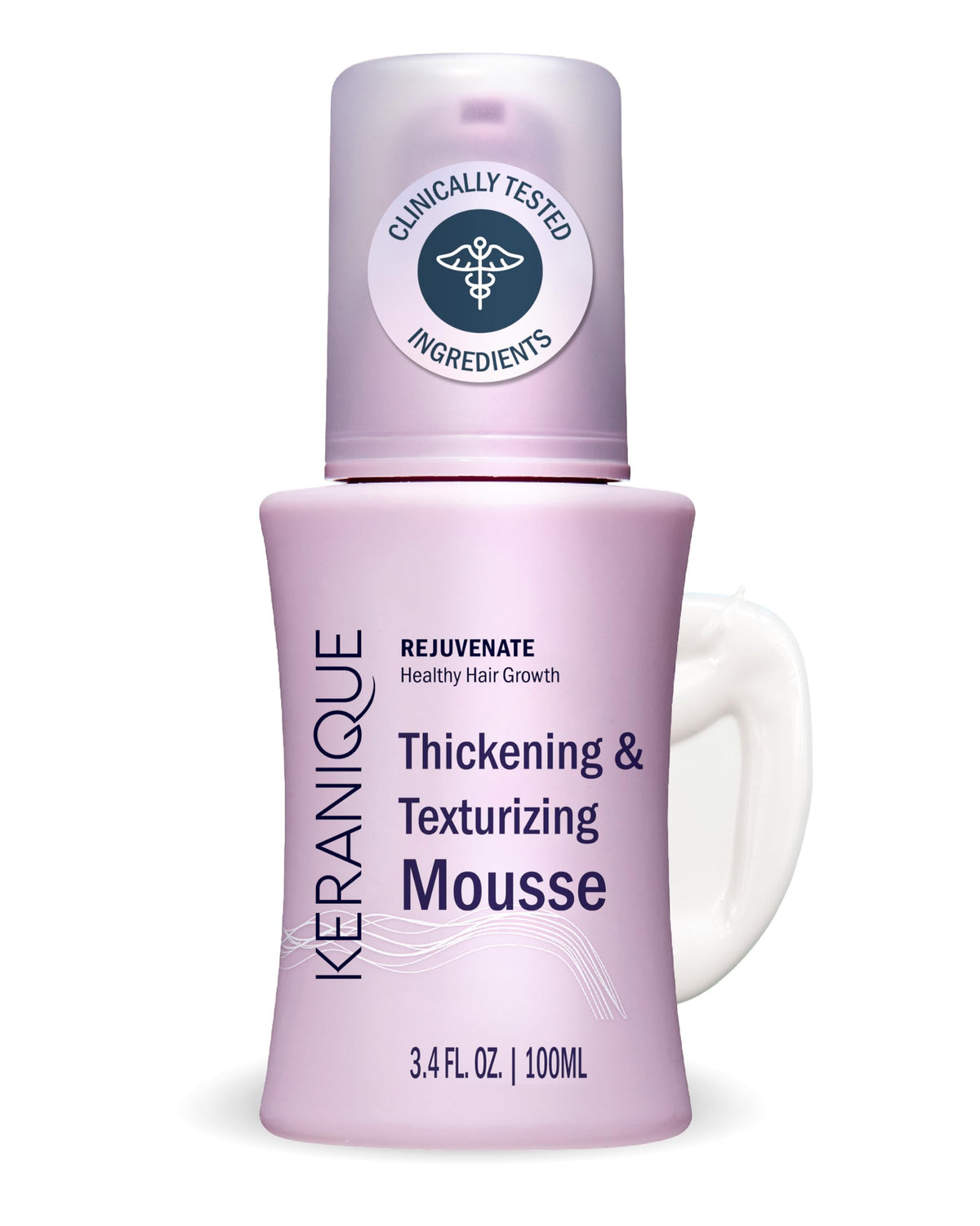 Keranique Volumizing Mousse for Women - Thickening and Styling Anti-Frizz Foam for Fine, Straight, Wavy, and Curly Hair Beauty & Personal Care Keranique