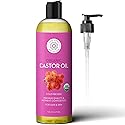 Pure Body Naturals Castor Oil for Face, Hair Growth, Skin, and Body - Cold Pressed Organic Castor Oil Aceite De Ricino Hexane Free Unrefined - 16 fl Beauty & Personal Care Pure Body Naturals