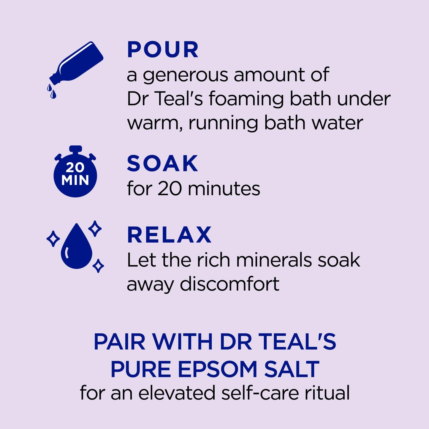 Dr Teal's Foaming Bath with Pure Epsom Salt, Soothe & Sleep with Lavender, 34 fl oz (Pack of 2) Beauty and Personal Care Dr Teal's