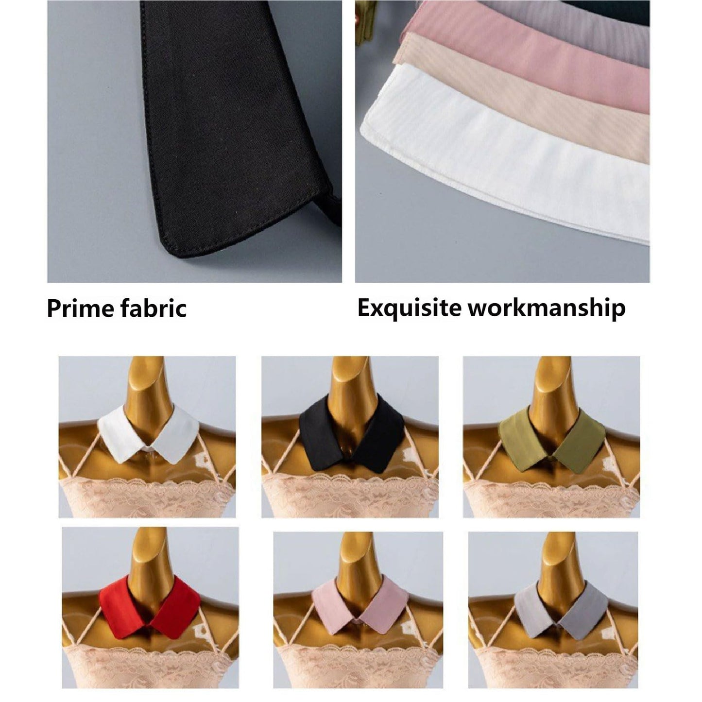MINGLEA Detachable Collar For Shirt With Button Closure Comfortable Breathable Fabric False Collar For Men And Women Beauty and Personal Care MINGLEA