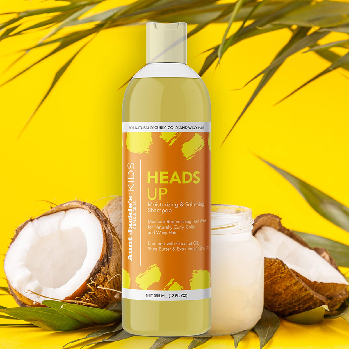 Aunt Jackie's Kids Heads Up Moisturizing and Hair Softening Shampoo for Naturally Curly, Coily and Wavy Hair, 12 oz Beauty & Personal Care Aunt Jackie's