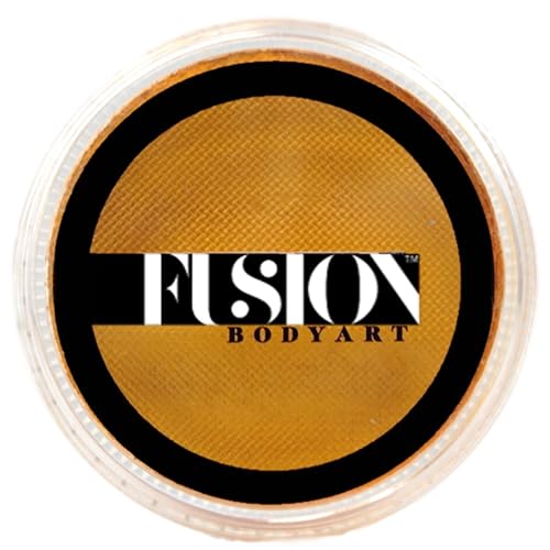 Fusion Body Art Pro Face Paint | Pearl Metallic Gold (32gm), Professional Quality Water Activated Shimmery Face and Body Paint Supplies Single Beauty & Personal Care FUSION BODY ART