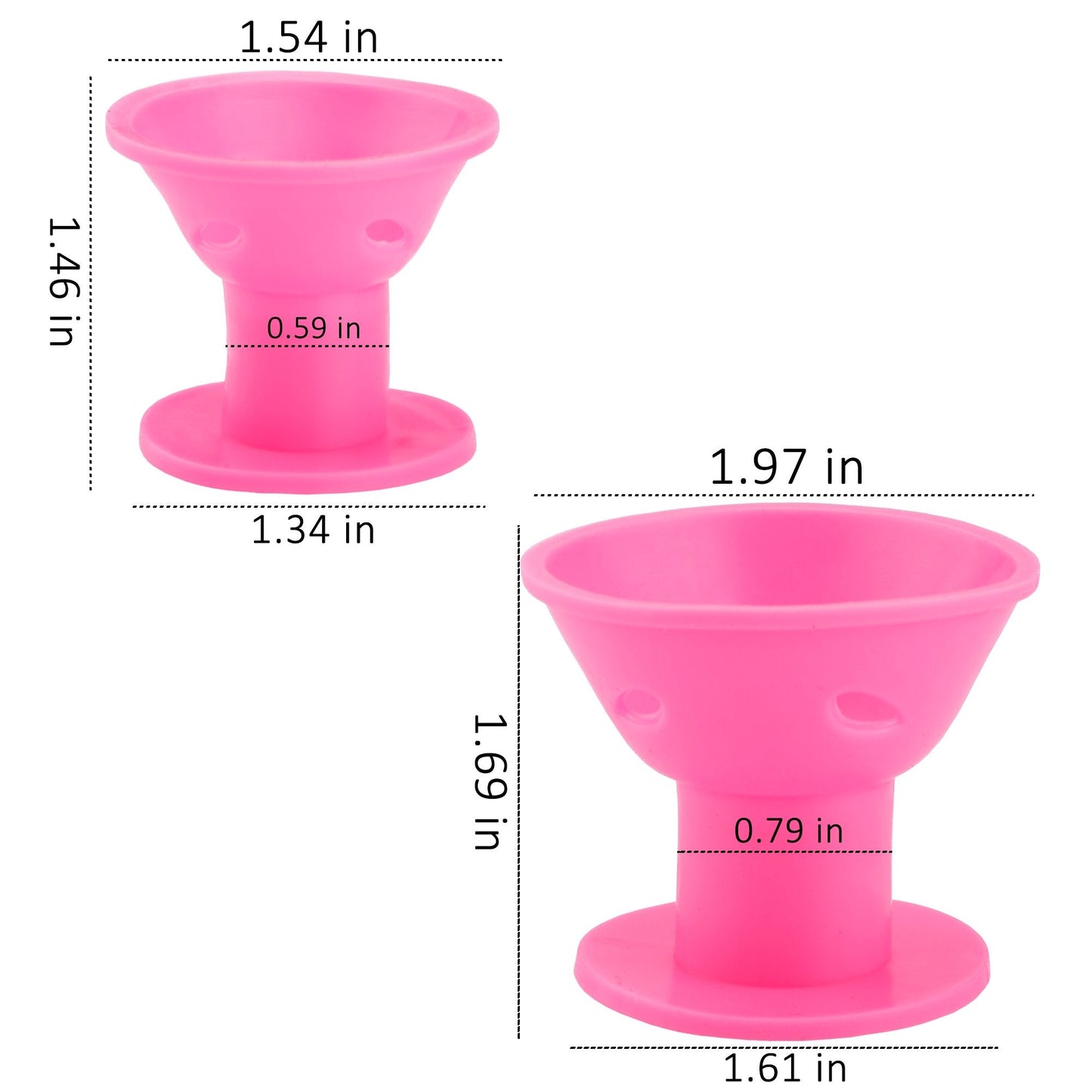 JANYUN 40 Pcs Pink Magic Hair Rollers Include 20pcs Large Silicone Curlers and 20pcs Small Silicone Curlers Beauty & Personal Care JANYUN