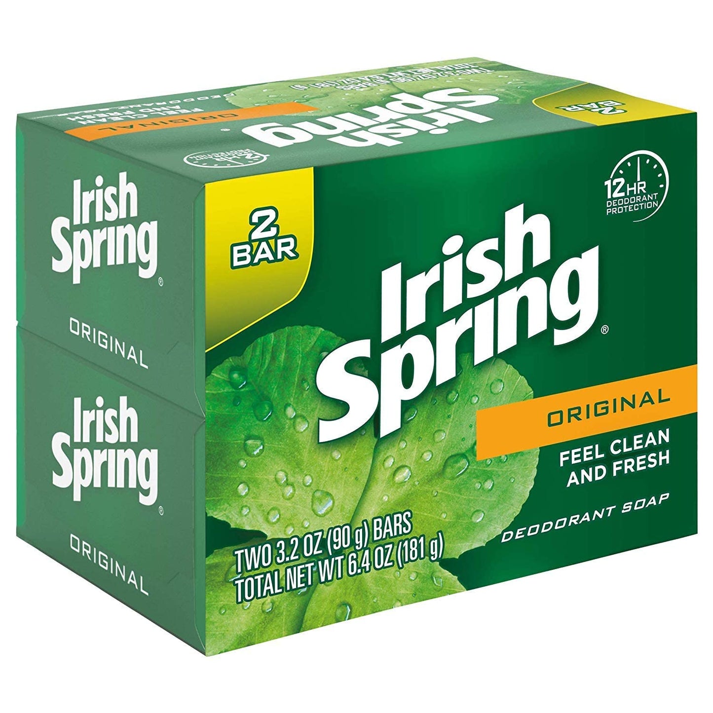 Irish Spring Original Deodorant Bar Soap, 3.20 oz bars, 2 ea Beauty & Personal Care Irish Spring