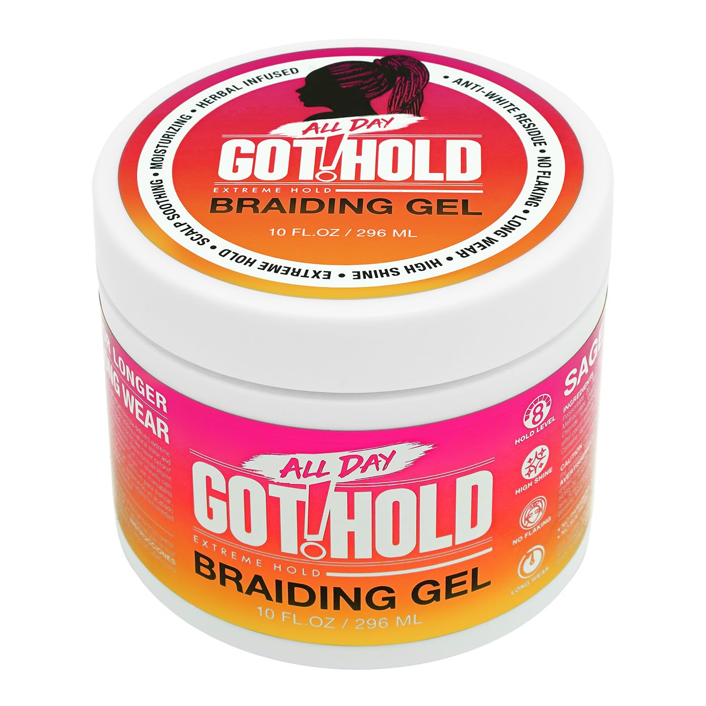 ALL DAY GOT HOLD Braiding Gel for Natural Hair Extreme Hold, Hydrating & Frizz-Free, No Flaking or Drying, High Shine for Braids, Twists, Cornrows Beauty & Personal Care ALL DAY GOT HOLD