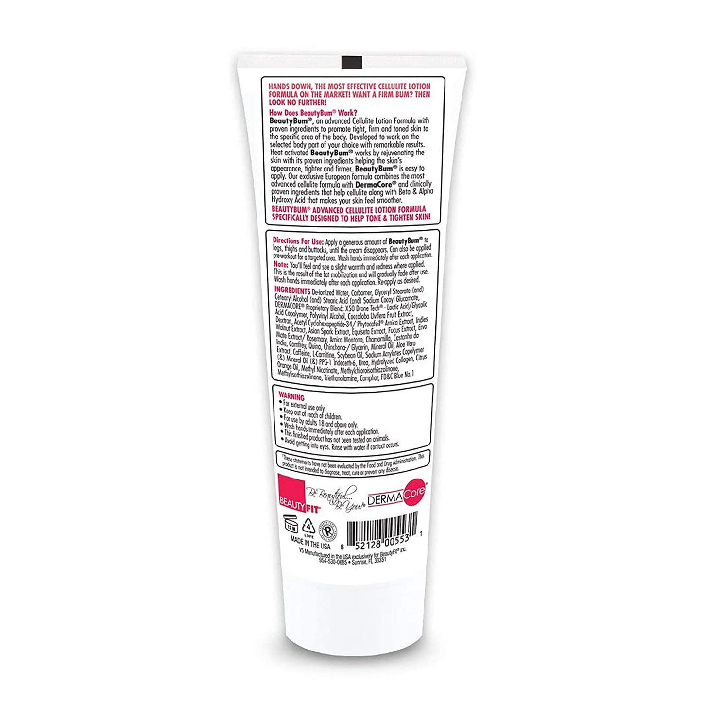 BeautyFit BeautyBum Pump Redefining Muscle Toning Lotion - Tightens Skin and Improves Appearance - Enhances Natural Elasticity and Firmness - Sculpt Beauty & Personal Care BeautyFit