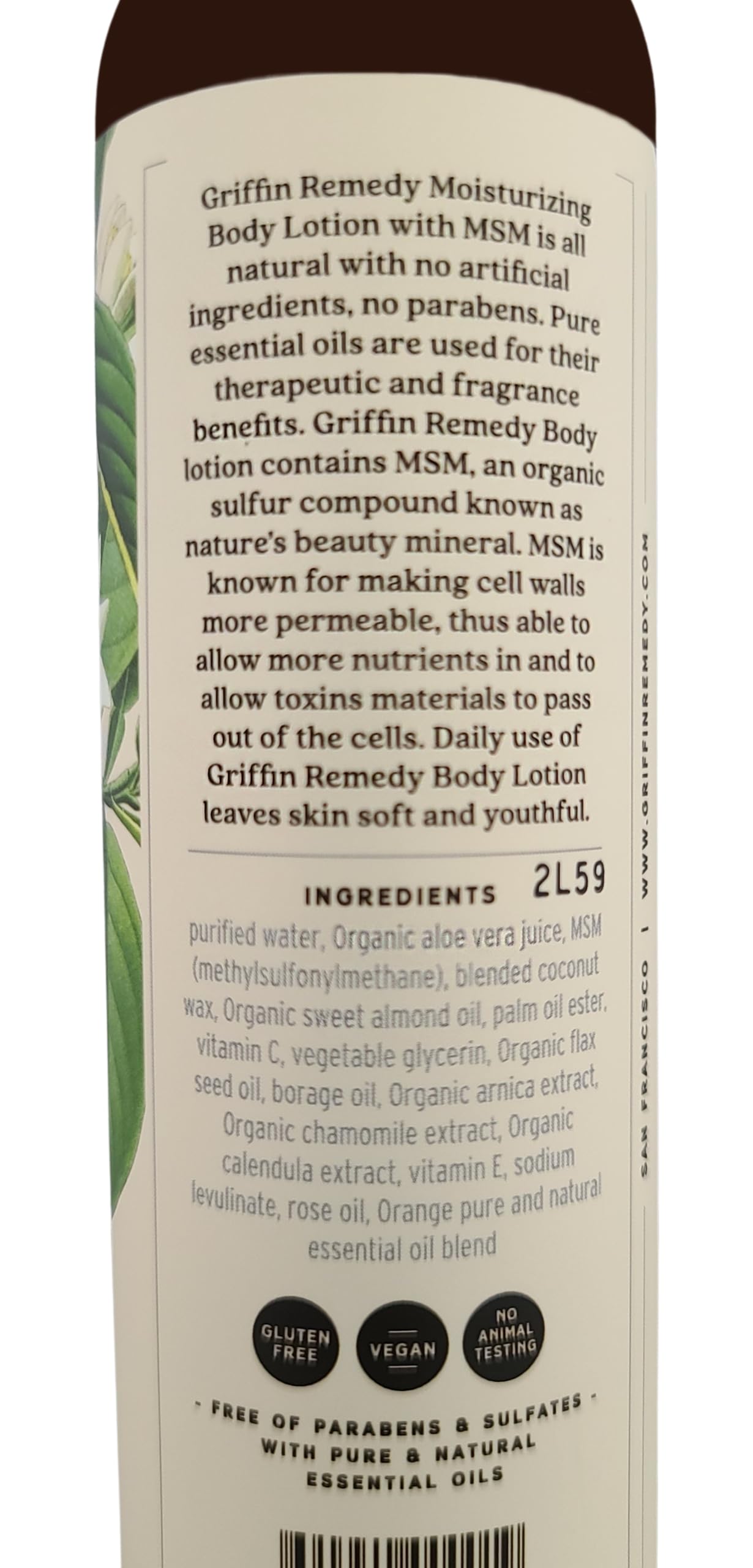 Griffin Remedy Orange Blossom Lotion-8oz Beauty & Personal Care Griffin Remedy