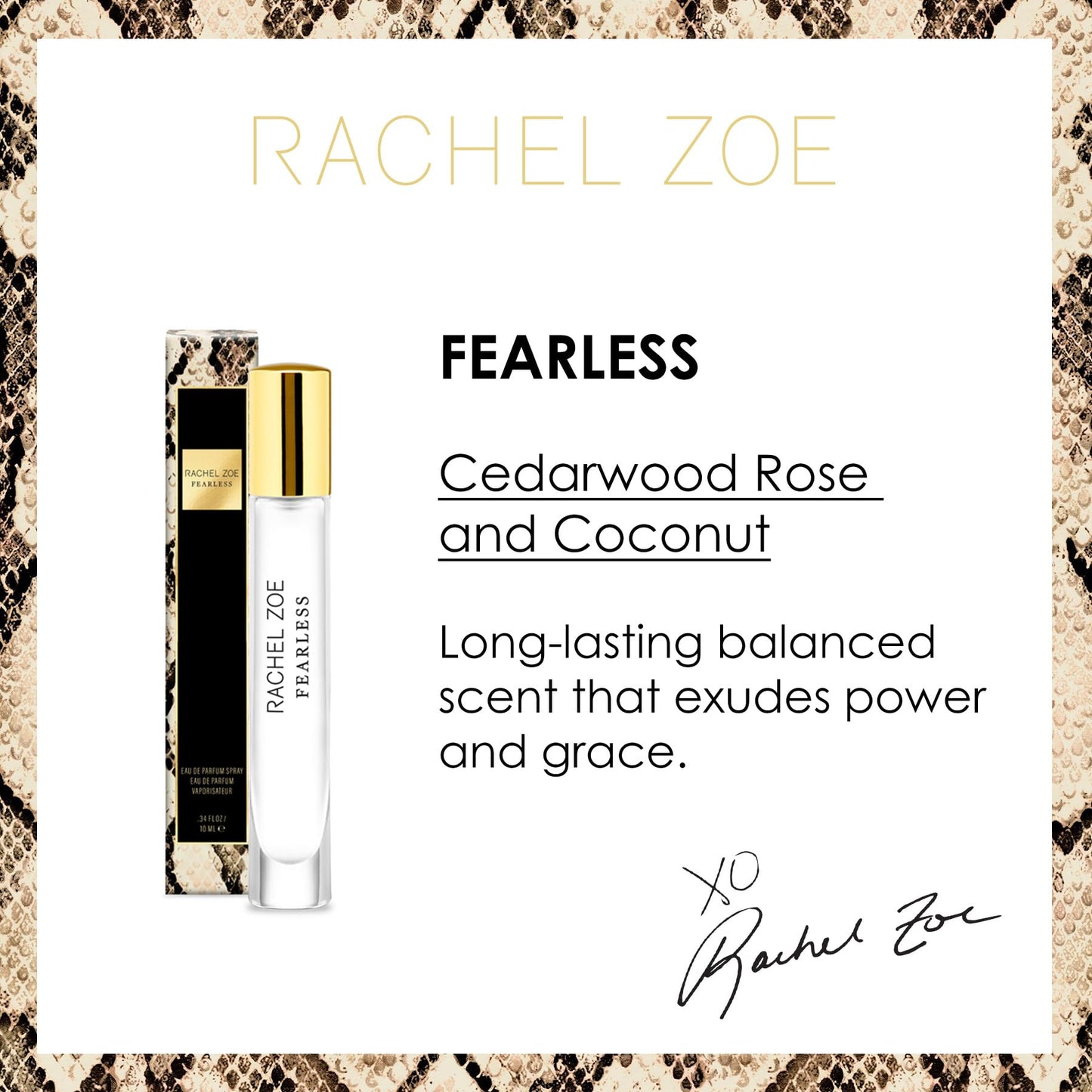 Rachel Zoe Fearless - 0.34 oz Eau de Parfum Mini Spray - Perfectly Balanced Feminine Perfume for Women - Awaken the Senses with a Lasting Signature Beauty & Personal Care Rachel Zoe