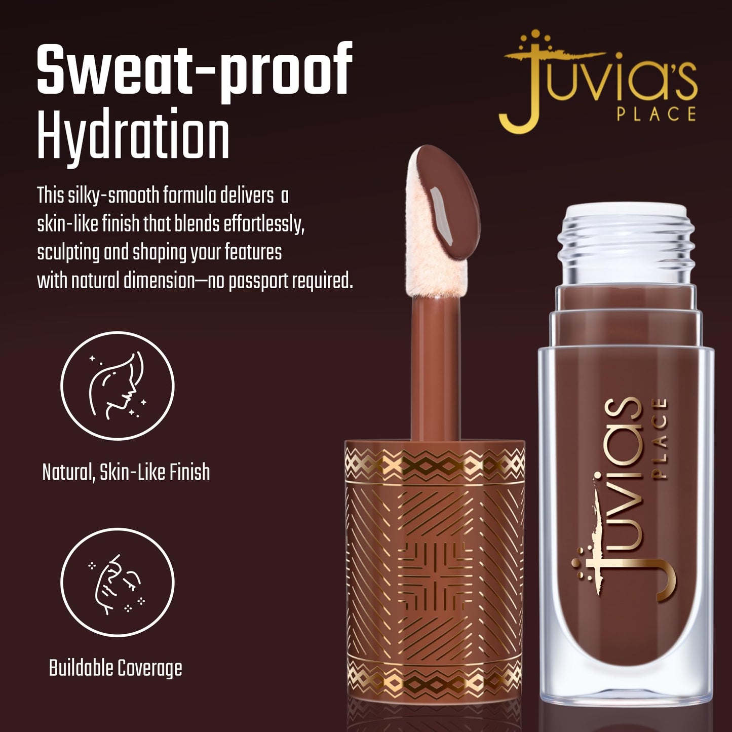 Juvia’s Place Bronzed Liquid Bronzer - Mahogany - Liquid Bronzer for Face with Silky Blendable Texture - Buildable Coverage for Natural Contour Beauty & Personal Care Juvia's Place