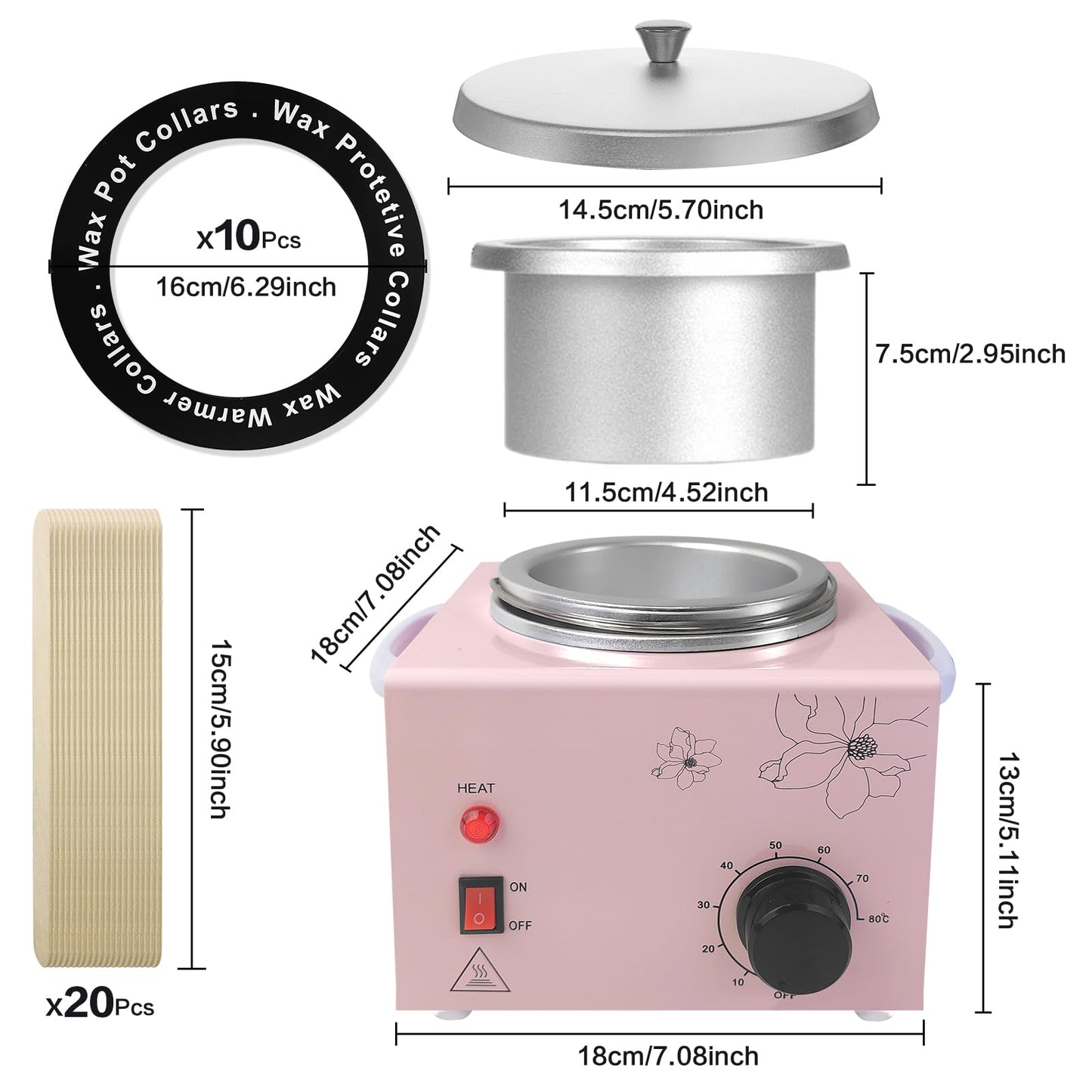 Professional Wax Warmer for Hair Removal, Single Waxing Pot Beauty and Personal Care folconroad