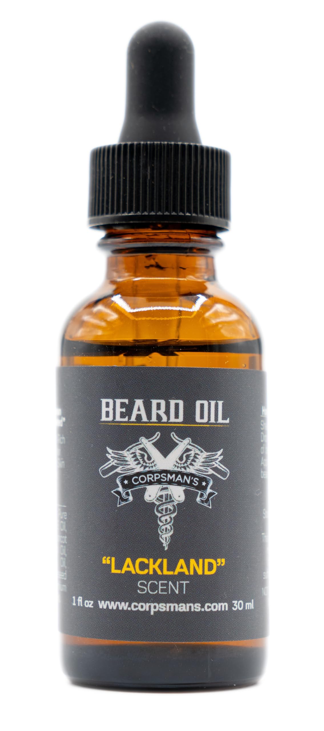 Corpsman's BEARD OIL - Nutrient Rich Oils to Promote Beard Growth and Hair Health - Four Different Scents - 2 Ounces / 30 ml (LACKLAND) Beauty and Personal Care Corpsman's