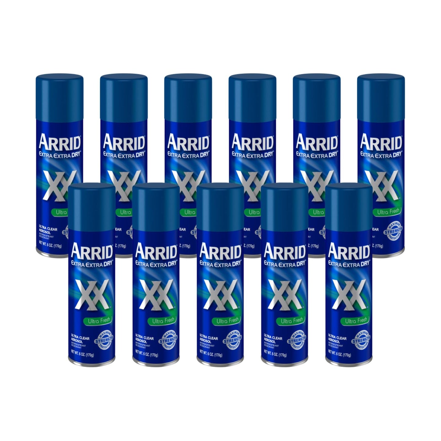 Arrid XX Extra Extra Dry Ultra Clear Aerosol Antiperspirant Deodorant, Ultra Fresh, 6 oz. (Pack of 11) Beauty and Personal Care Arrid