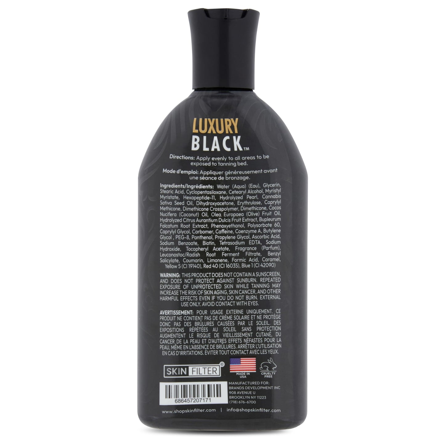 Skin Filter Luxury Black Tanner - Advanced 10,000X Tanning Lotion - Skin-Friendly Tanning Lotion with Anti-Orange Technology - Indoor Tanning Lotion Beauty & Personal Care SKIN FILTER