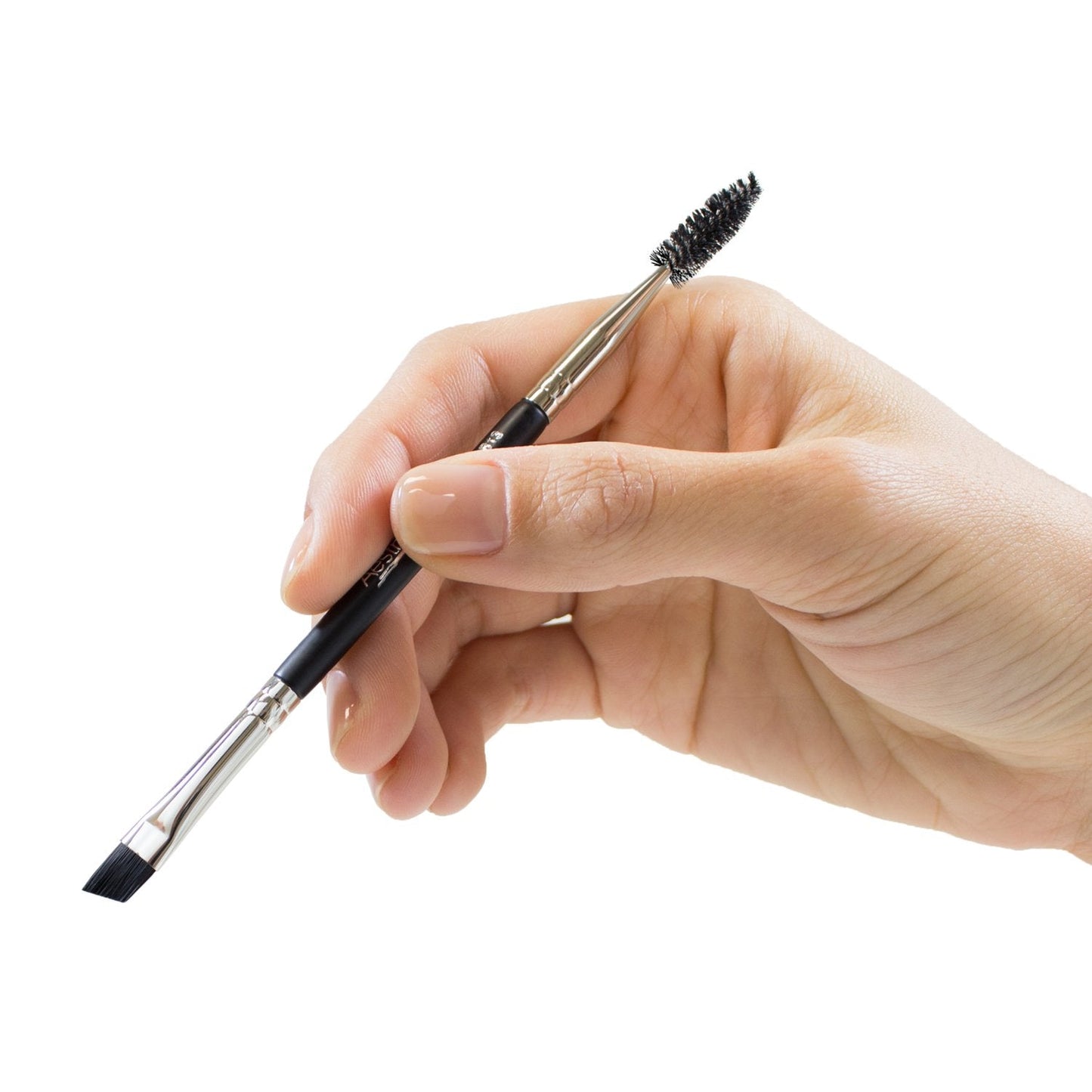 Aesthetica Pro Series Double Ended Eyebrow Brush & Spoolie - Angled Brow Brush for Precision Application & Blending of Eye Brow Powders, Waxes & Gels Beauty & Personal Care Aesthetica