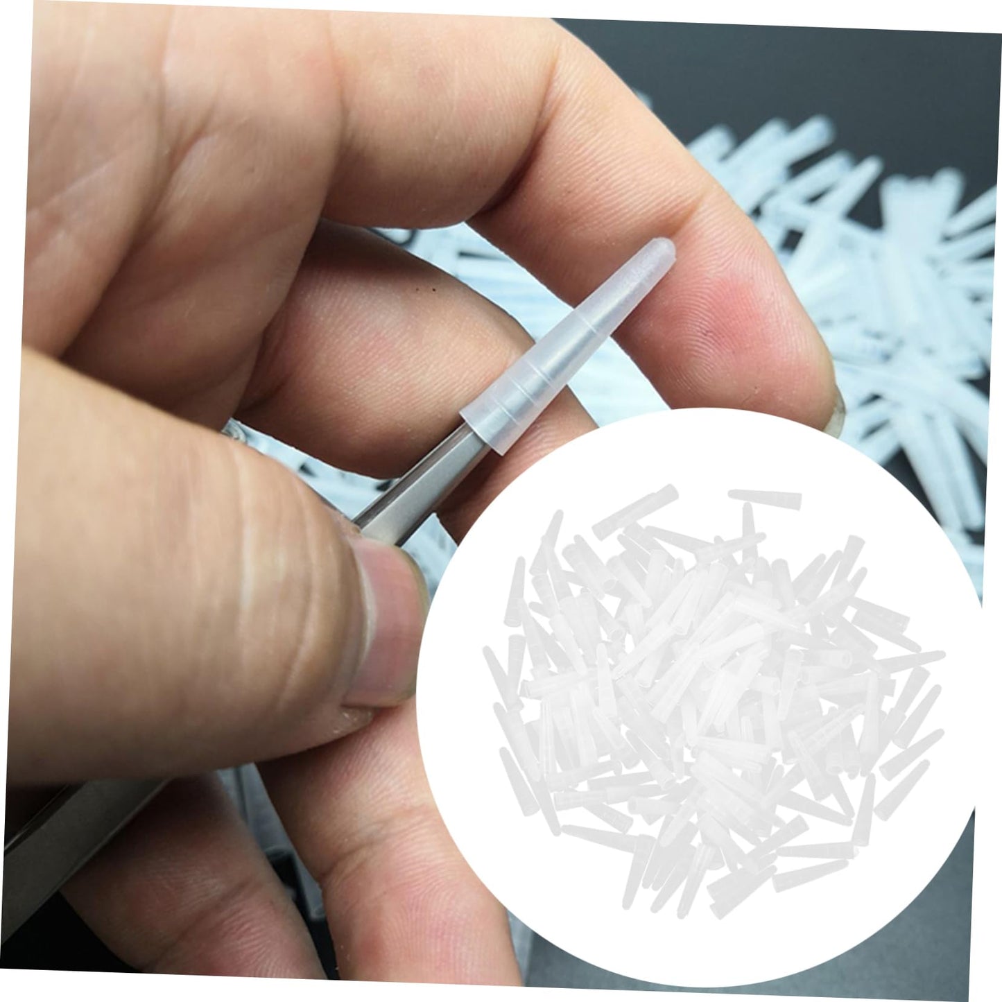 DOITOOL 200pcs Tweezers Tip Protector Non- Replacement Sleeves for Elbow Clips Dolphin Clips for Tweezers Safe Practical Use Beauty and Personal Care DOITOOL