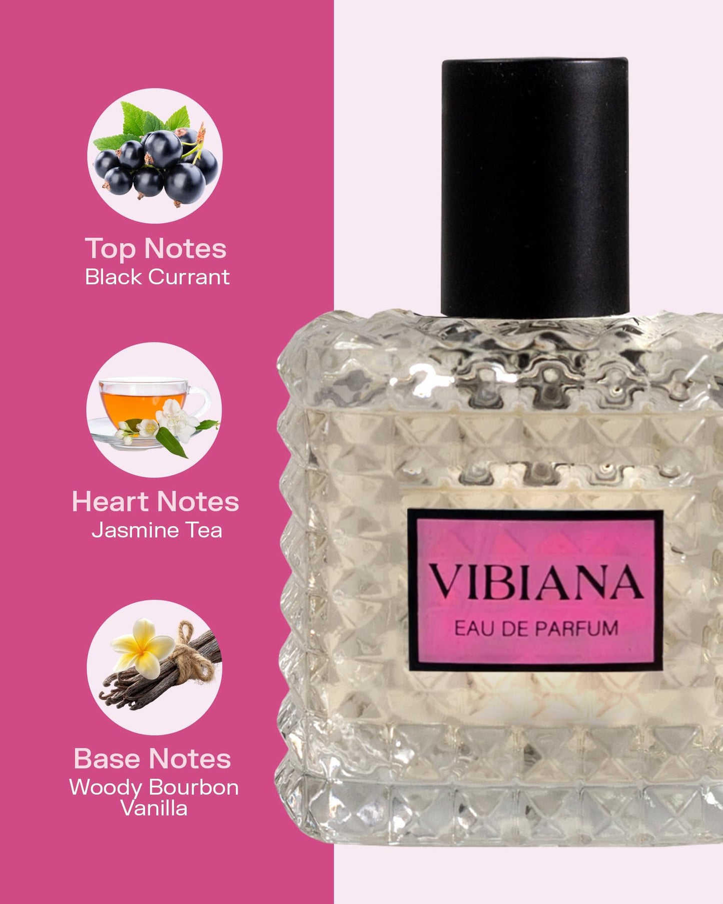 PB ParfumsBelcam Vibiana Eau de Parfum for Women - Warm Floral-Woody Perfume with Black Currant, Jasmine Tea & Bourbon Vanilla - Sweet Modern Beauty & Personal Care PB ParfumsBelcam