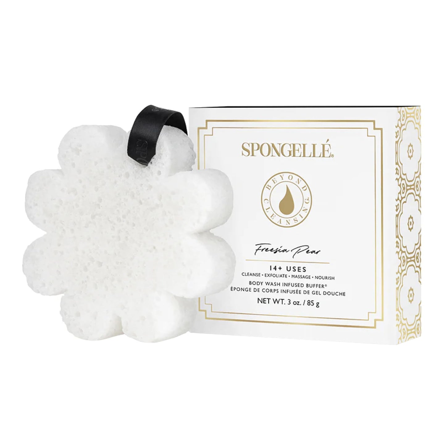 SPONGELLÉ Boxed Flower Body Wash Infused Buffer, Freesia Pear Beauty and Personal Care SPONGELLÉ