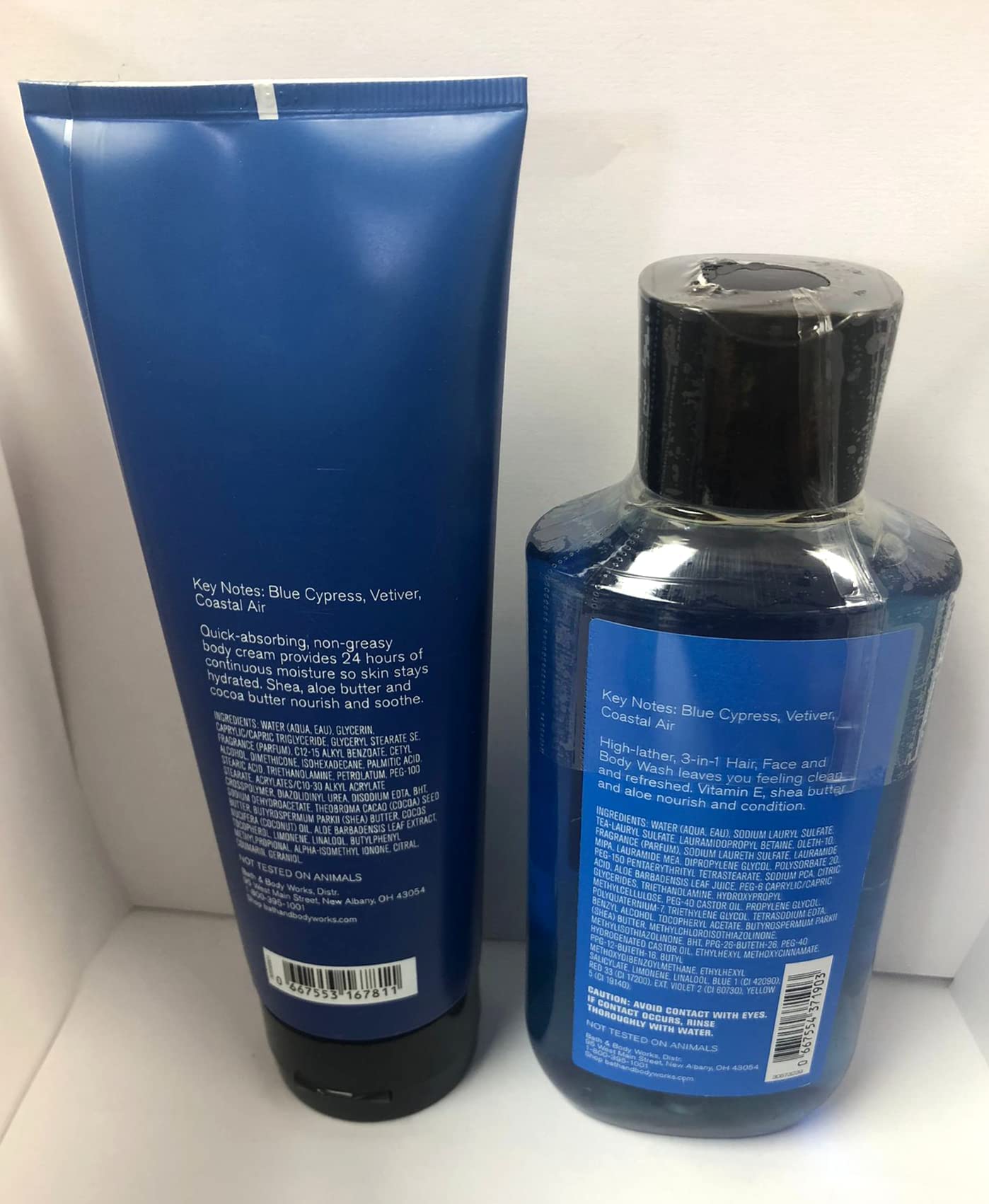 Bath & Body Works Men's Collection Ultra Shea Body Cream & 2 in 1 Hair and Body Wash OCEAN. Beauty & Personal Care Bath & Body Works