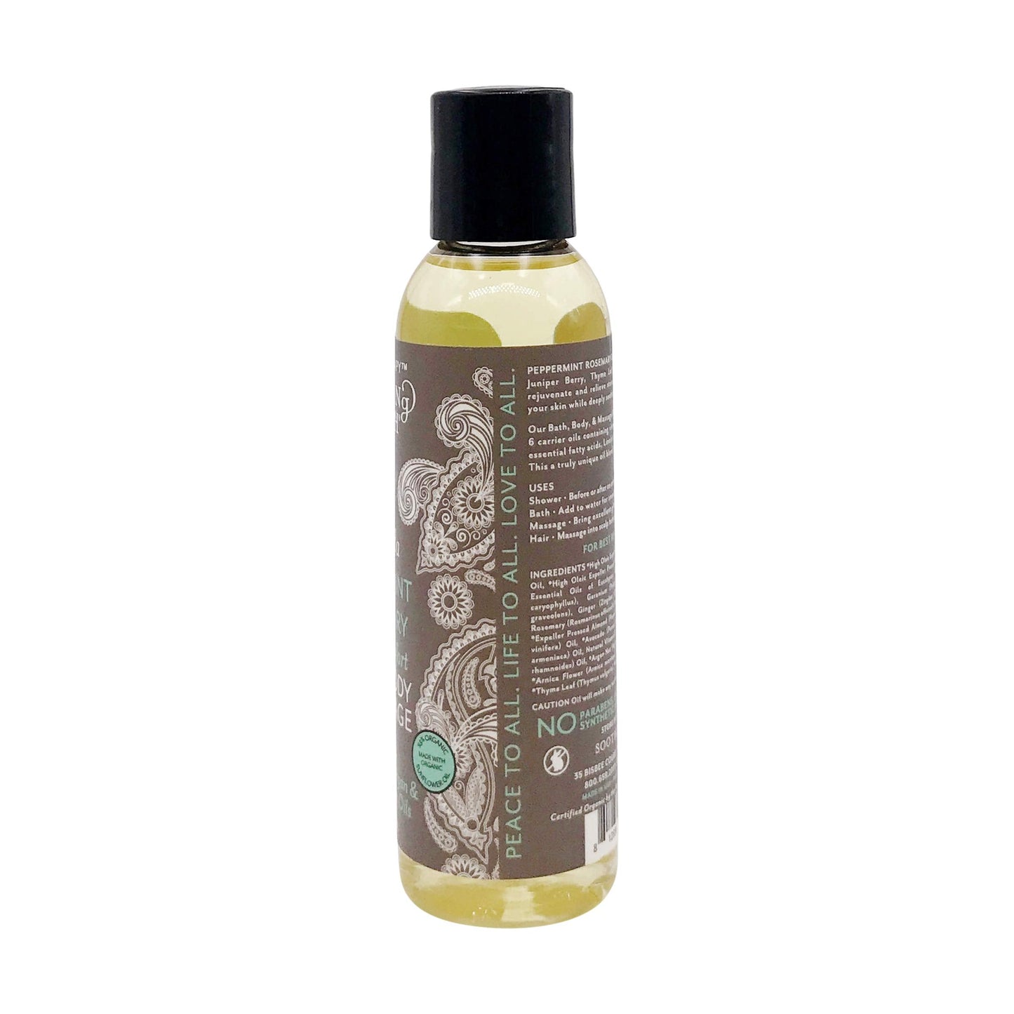 Soothing Touch Peppermint Rosemary Organic Bath, Body & Massage Oil, 4 Fl Oz Beauty and Personal Care Soothing Touch