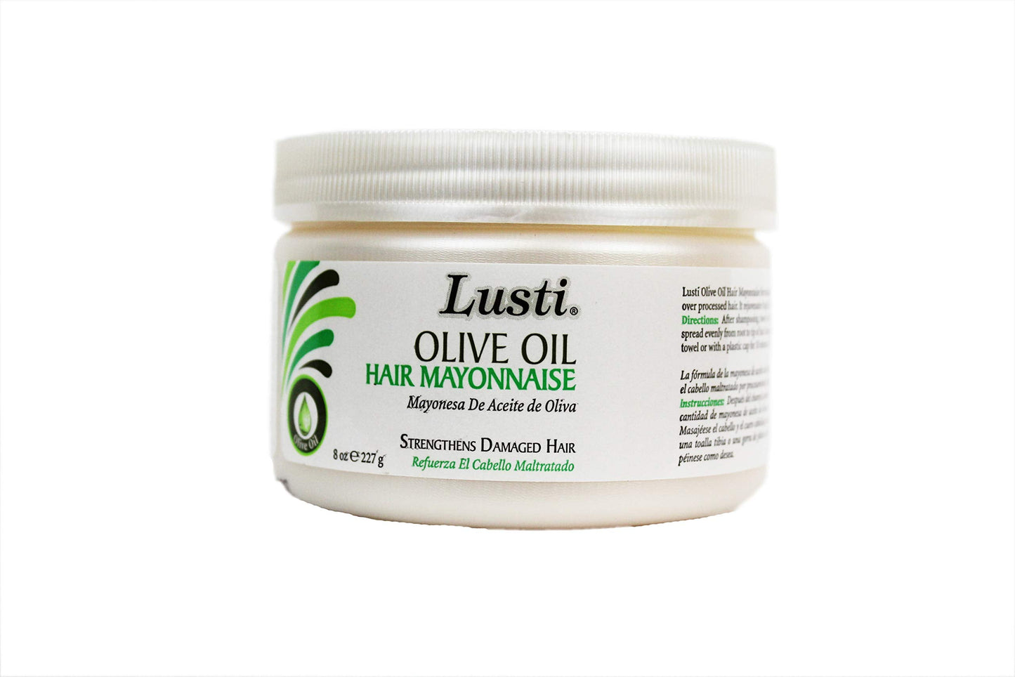 Lusti Olive Oil Hair Mayonnaise, 8 fl oz - Rejuvenate Hair & Scalp - Repair Dry and Damaged Hair Beauty & Personal Care Lusti Organics