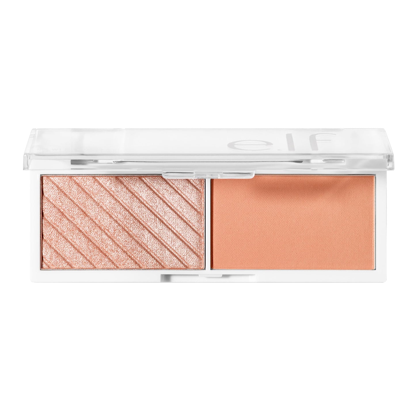 e.l.f. Cosmetics Bite-Size Face Duo, Highlighter, Bronzer & Blush Palette, Highly Pigmented, White Peach, 0.049 Oz (1.4g), 0.049 ounces Beauty & Personal Care e.l.f.