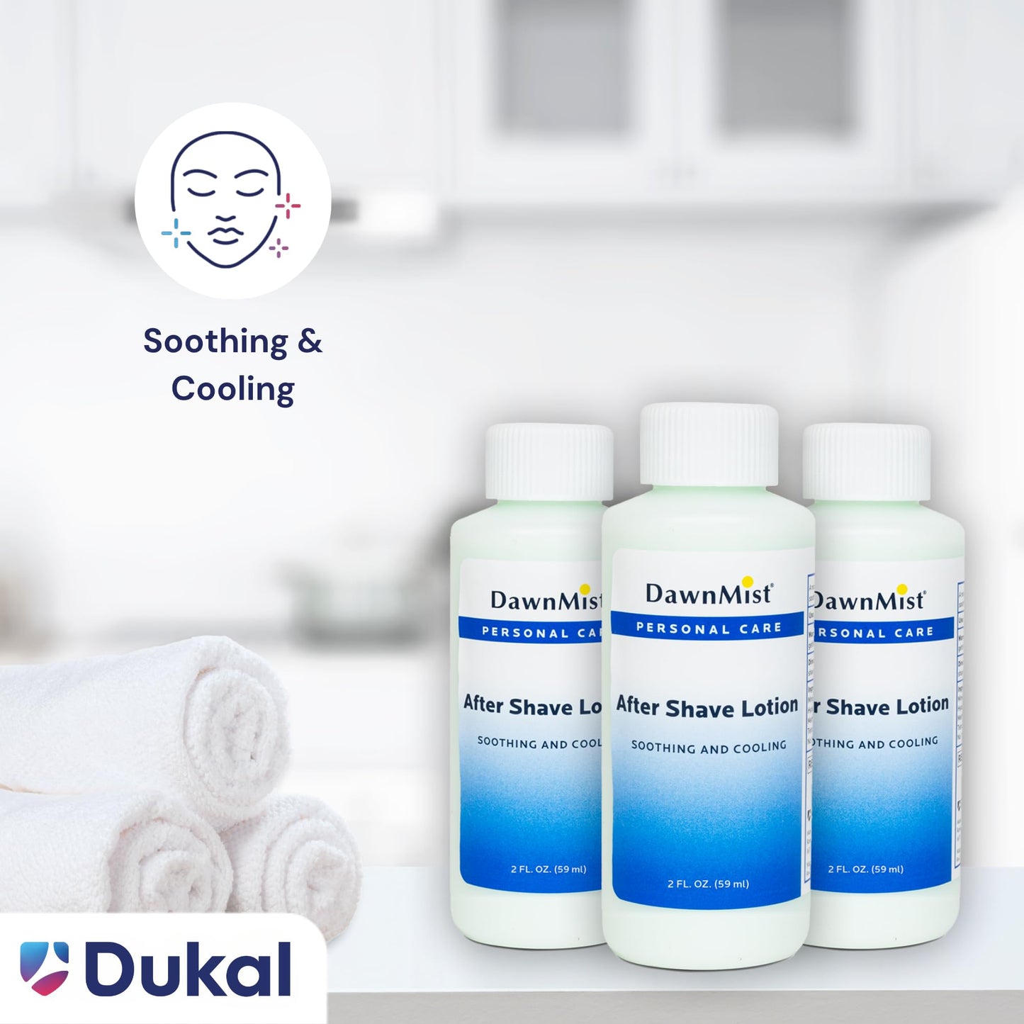 DawnMist Dukal Aftershave Lotion - 2 oz (Pack of 2) - Lightweight, Non-Oily Formula - Soothes & Hydrates Post-Shave - Ideal for Sensitive Skin Beauty and Personal Care DawnMist