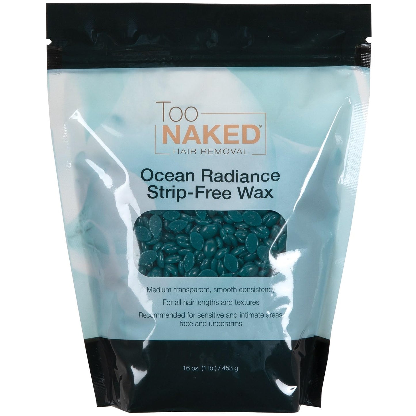 Too Naked Hair Removal Ocean Radiance Strip-Free Wax, Medium Transparency with Smooth Consistency, Hypoallergenic for Sensitive Areas, Fragrance-Free Beauty and Personal Care TOO NAKED HAIR REMOVAL