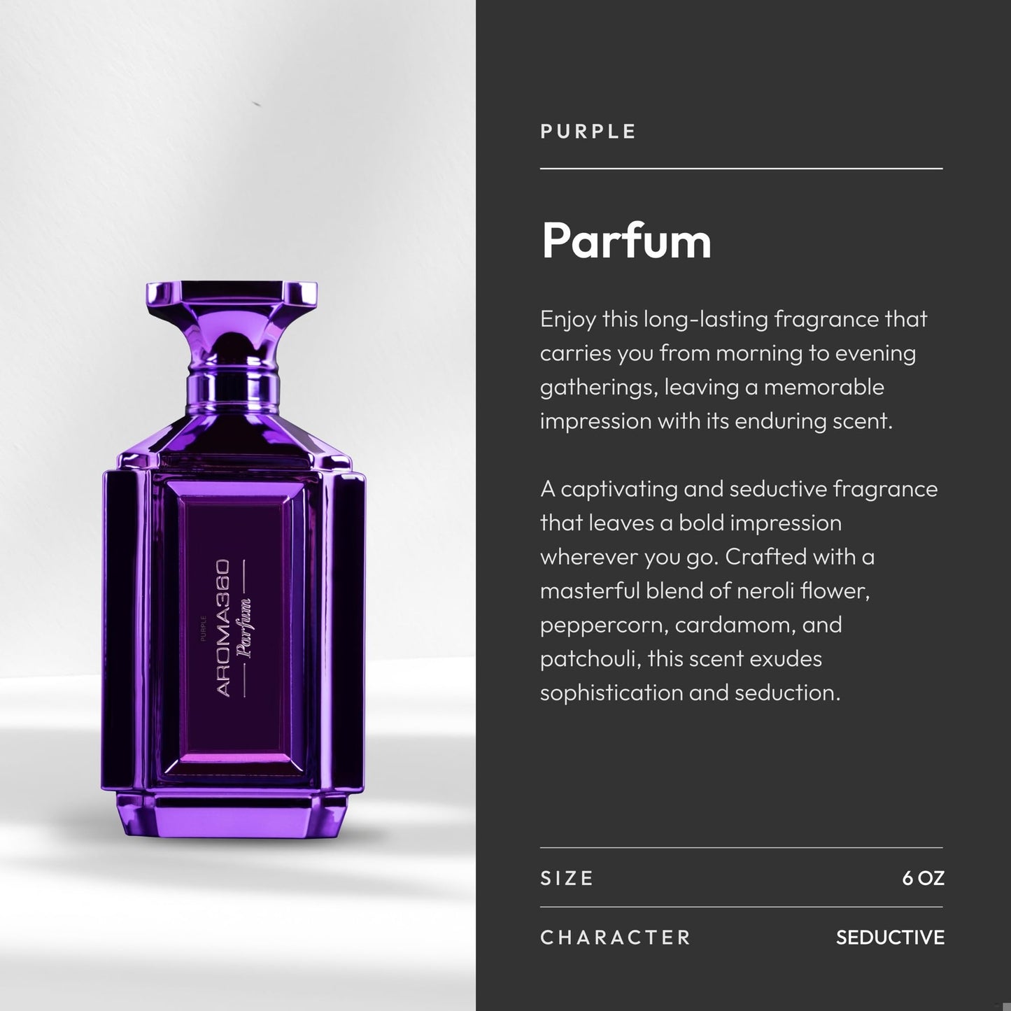 Aroma360 Women's Perfume - Luxurious Fragrance - Notes of Neroli Flower, Peppercorn & Amber - Purple, 50mL/1.7 fl oz Beauty & Personal Care Aroma360