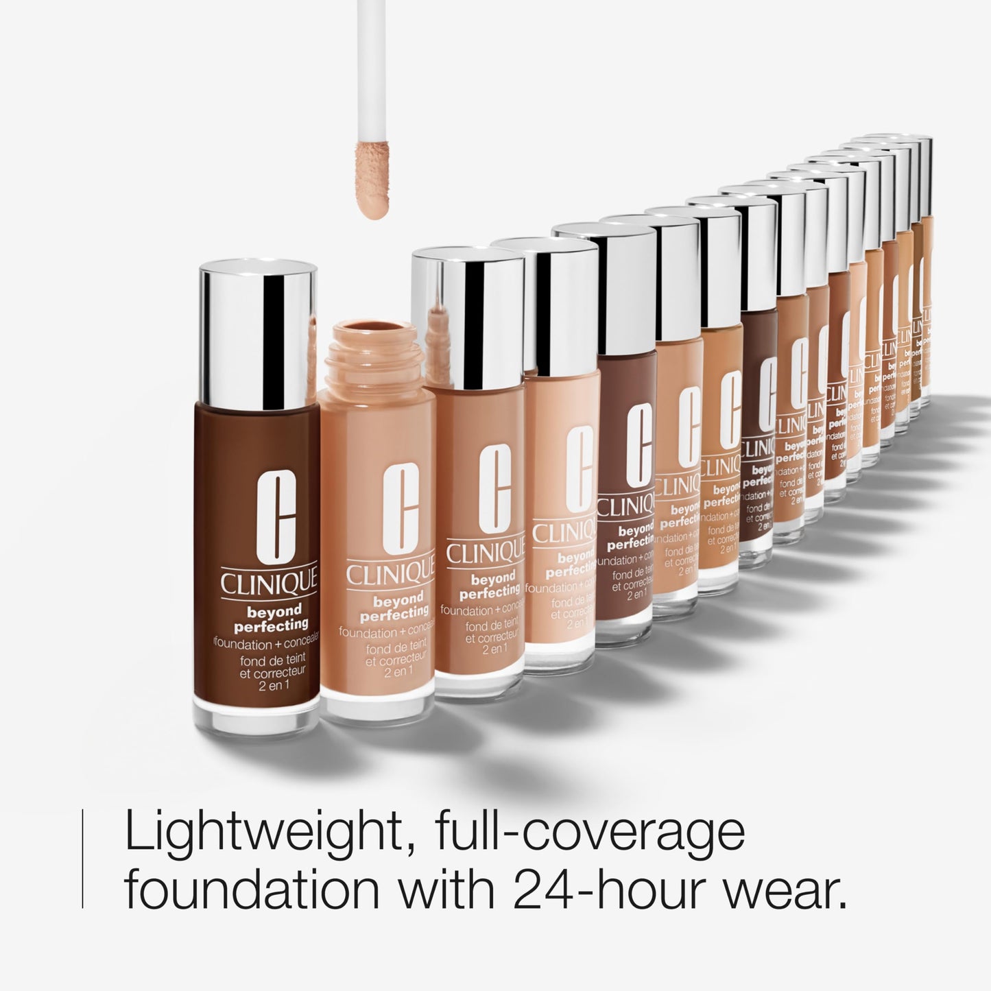 Clinique Beyond Perfecting Lightweight Liquid Foundation + Concealer For Dry Combination to Oily Skin Types | Full Coverage + Natural Matte Finish Beauty & Personal Care Clinique