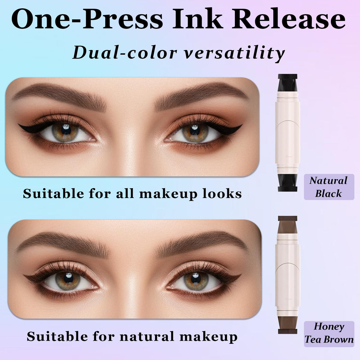 Charunee Winged Eyeliner Stamp Foldable Eye Liner Stamp, 2pc Gel Eyeliner Pencil Set Waterpoof Dual Ended Eye Stamp for Beginners,Easily Draw… Beauty & Personal Care Charunee