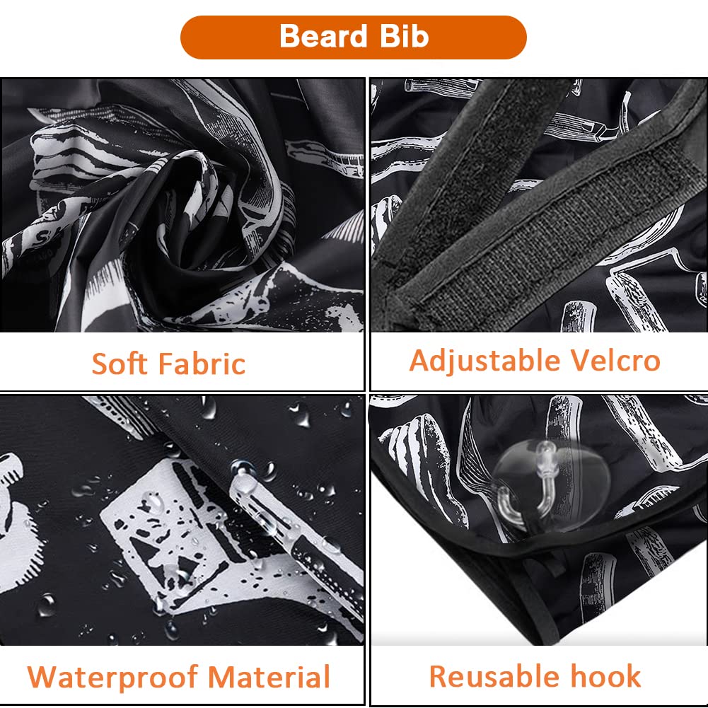Showvigor Beard Bib Beard Apron, Gift Beard Trimming Catcher Bib for Men Shaving and Hair Clippings, Waterproof Non-Stick Hair Catcher Grooming Cloth Beauty and Personal Care Showvigor